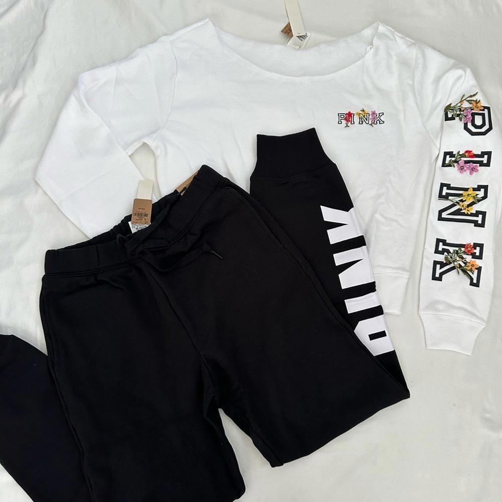 PINK VICTORIA SECRET Long Sleeve and joggers Set